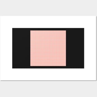 Gingham Pattern - Pink and Coral Posters and Art